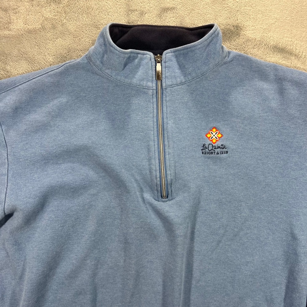 STRAIGHT DOWN Pullover Mens XL Blue La Quinta Resort Golf‎ Quarter Zip